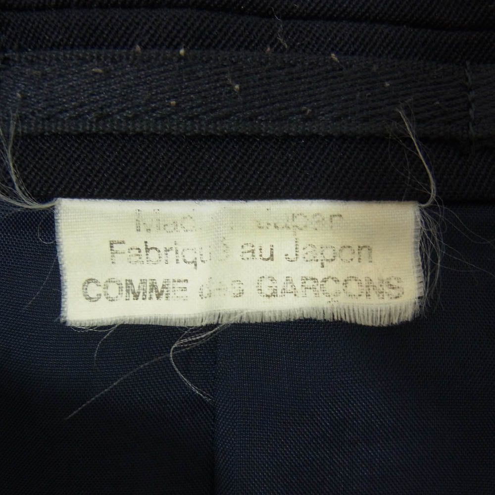 COMME des GARCONS HOMME PLUS コムデギャルソンオムプリュス AD2015 PZ-J001 ウールギャバジン 袖裏ストライプ 半裏 2B テーラード ジャケット ダークネイビー系 XS【中古】