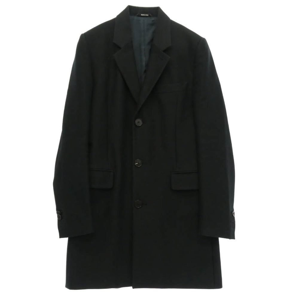 MAISON MARTIN MARGIELA メゾンマルタンマルジェラ 14AW S50AA0017 コットンツイル 本切羽 チェスター コート ブラック系 44【中古】