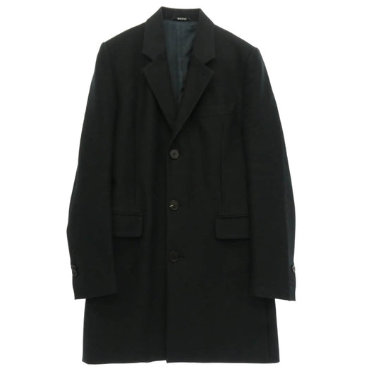 MAISON MARTIN MARGIELA メゾンマルタンマルジェラ 14AW S50AA0017 コットンツイル 本切羽 チェスター コート ブラック系 44【中古】
