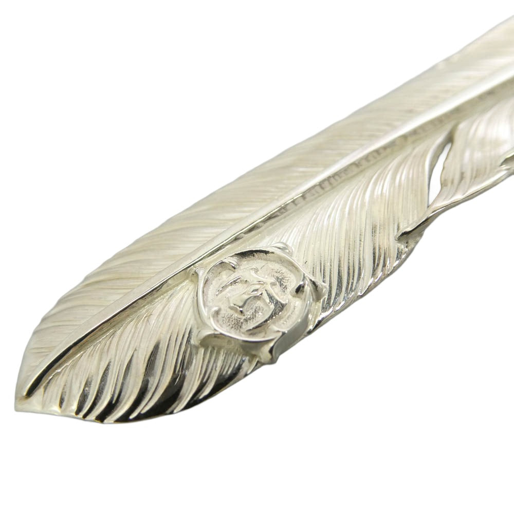 TARO WASHIMI ワシミタロウ 鷲見太郎 P&T購入証明書付属 L FLIGHT FEATHER 01 ARABESQUE EAGLE METAL フライトフェザー アラベスク イーグルメタル ペンダントトップ シルバー系【美品】【中古】