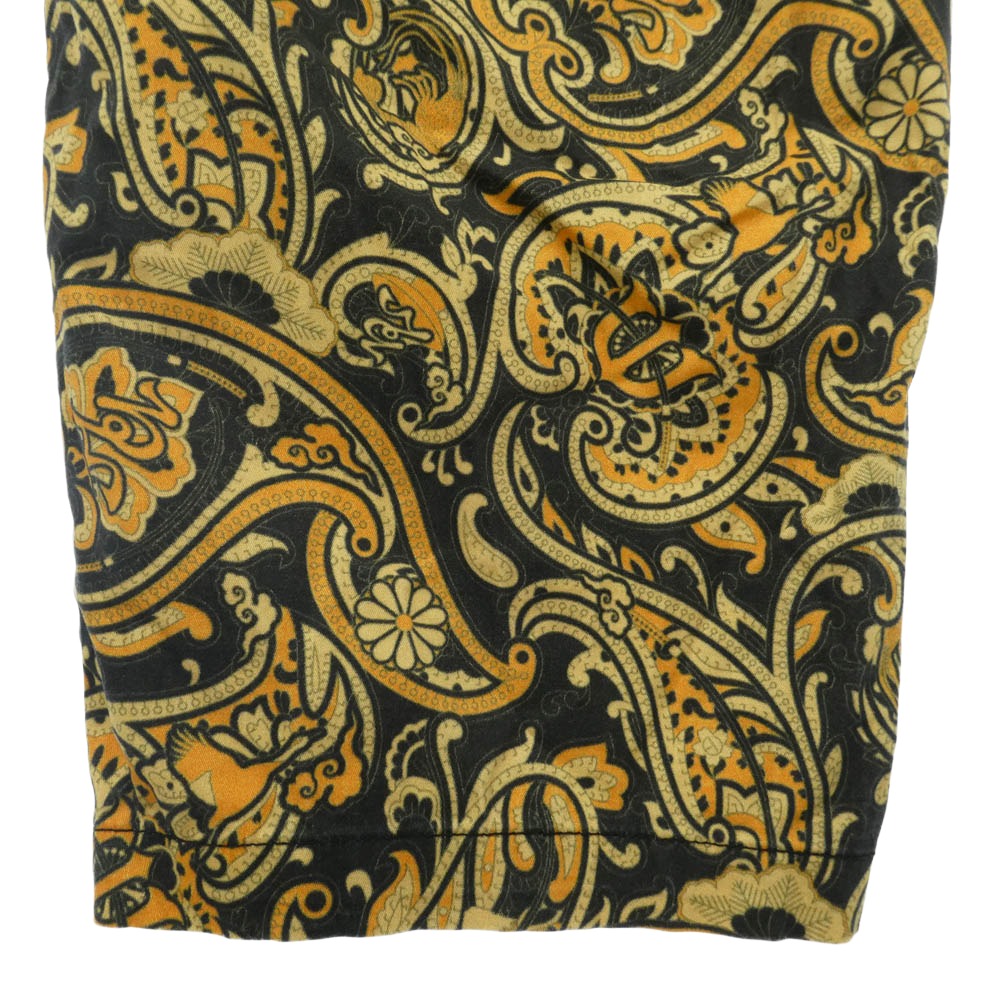 エビセン スケートボード ゑ BBA PAISLEY PANTS ペイズリー柄 イージー パンツ ブラック系 ゴールド系 L【中古】
