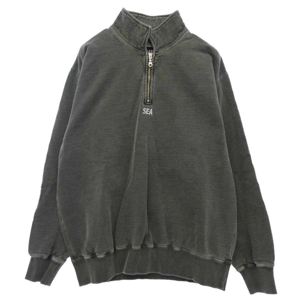 WIND AND SEA ウィンダンシー WDS-O-REW-25-Q2-CS-03 × REDWOOD CLASSICS レッドウッド クラシックス ハーフジップ プルオーバー スウェット グレー系 XL【中古】