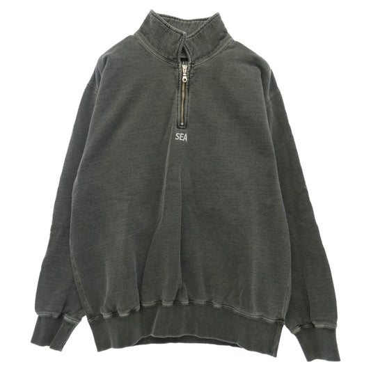 WIND AND SEA ウィンダンシー WDS-O-REW-25-Q2-CS-03 × REDWOOD CLASSICS レッドウッド クラシックス ハーフジップ プルオーバー スウェット グレー系 XL【中古】