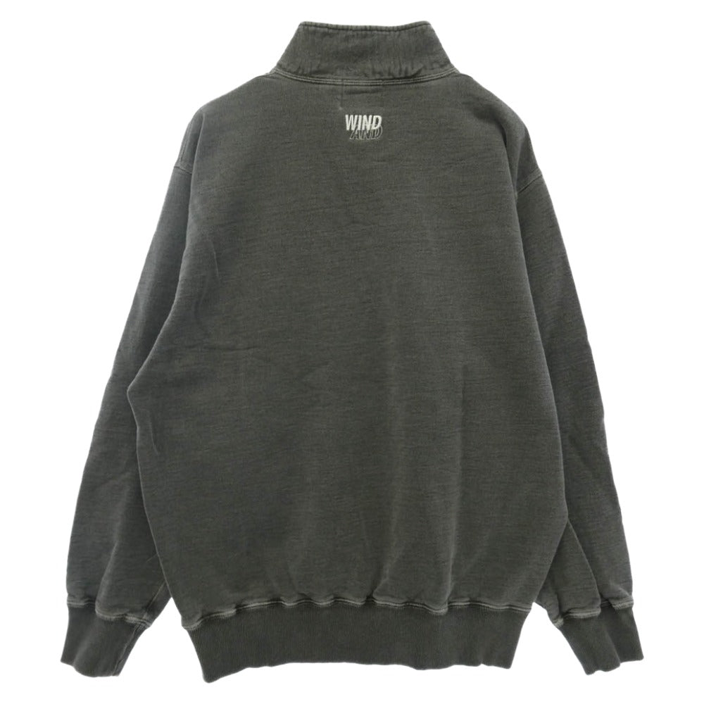 WIND AND SEA ウィンダンシー WDS-O-REW-25-Q2-CS-03 × REDWOOD CLASSICS レッドウッド クラシックス ハーフジップ プルオーバー スウェット グレー系 XL【中古】