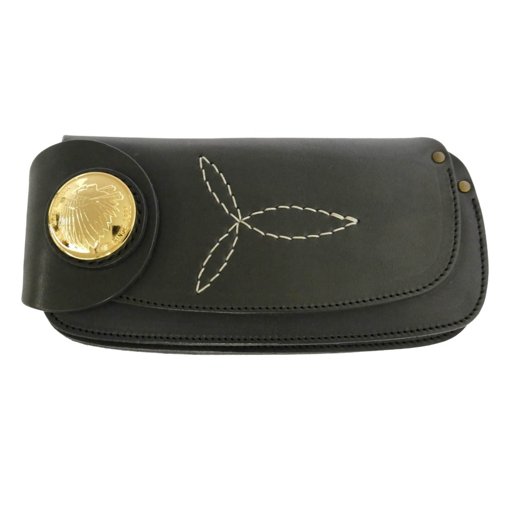 REDMOON レッドムーン 18KGP-PEACEMAKER-02 18KGP PEACEMAKER ピースメーカー 長財布 ロングウォレット ブラック系 ゴールド系【極上美品】【中古】