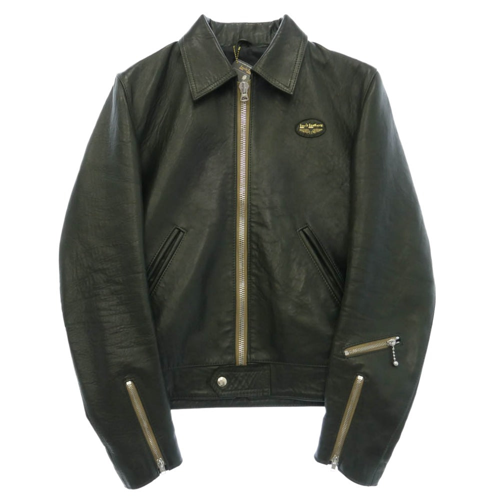 Lewis Leathers ルイスレザー CORSAIR コルセア シープレザー シングルライダースジャケット ダークグリーン グリーン系 38【中古】