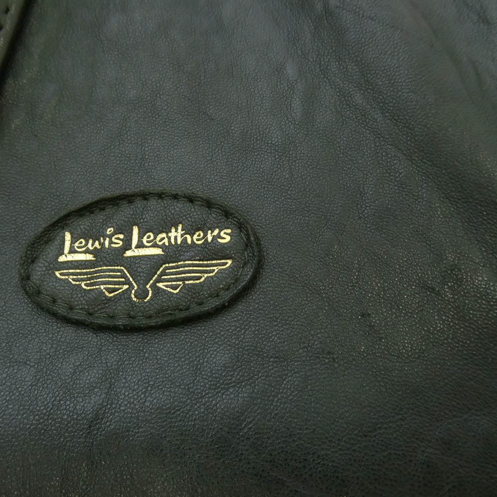 Lewis Leathers ルイスレザー CORSAIR コルセア シープレザー シングルライダースジャケット ダークグリーン グリーン系 38【中古】