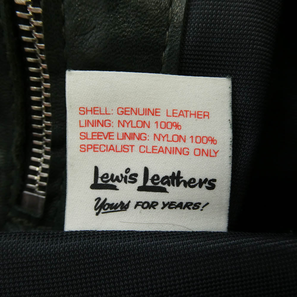 Lewis Leathers ルイスレザー CORSAIR コルセア シープレザー シングルライダースジャケット ダークグリーン グリーン系 38【中古】