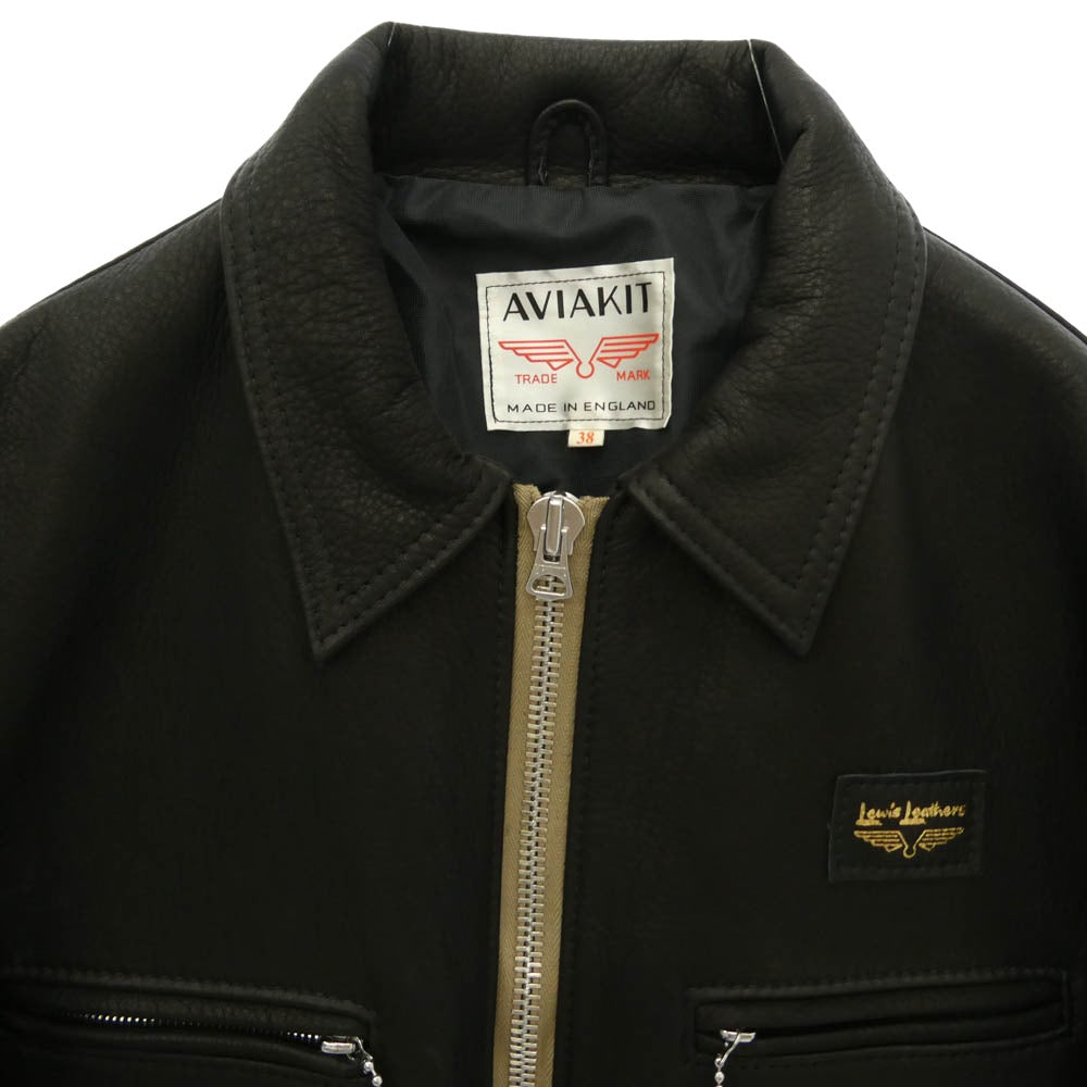 Lewis Leathers ルイスレザー The REAL McCOY'S ザリアルマッコイズ 551S THE REAL McCOY'S ザリアルマッコイズ Dominator ドミネーター ディアスキン レザー スリムフィット シングルライダースジャケット ブラック系 38【極上美品】【中古】