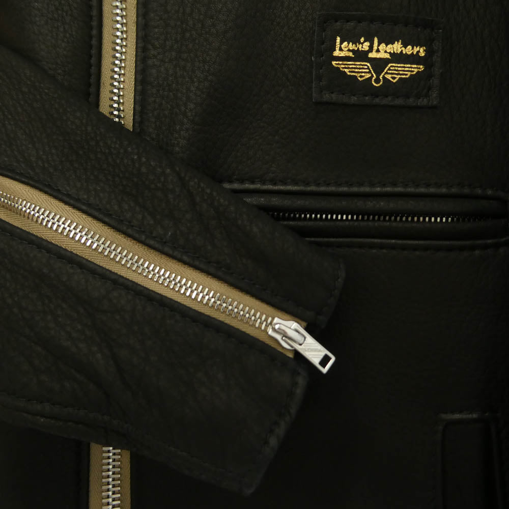 Lewis Leathers ルイスレザー The REAL McCOY'S ザリアルマッコイズ 551S THE REAL McCOY'S ザリアルマッコイズ Dominator ドミネーター ディアスキン レザー スリムフィット シングルライダースジャケット ブラック系 38【極上美品】【中古】