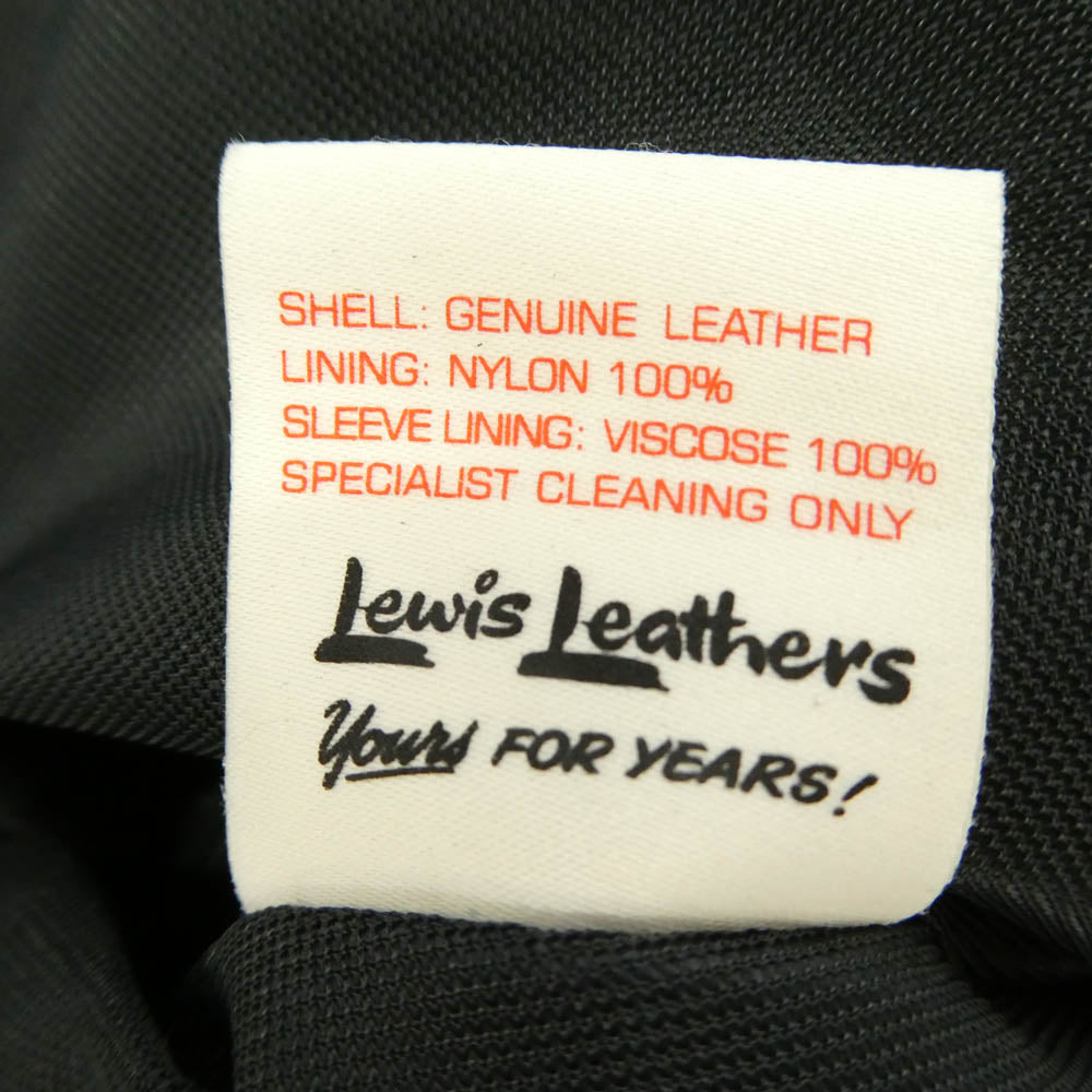 Lewis Leathers ルイスレザー The REAL McCOY'S ザリアルマッコイズ 551S THE REAL McCOY'S ザリアルマッコイズ Dominator ドミネーター ディアスキン レザー スリムフィット シングルライダースジャケット ブラック系 38【極上美品】【中古】