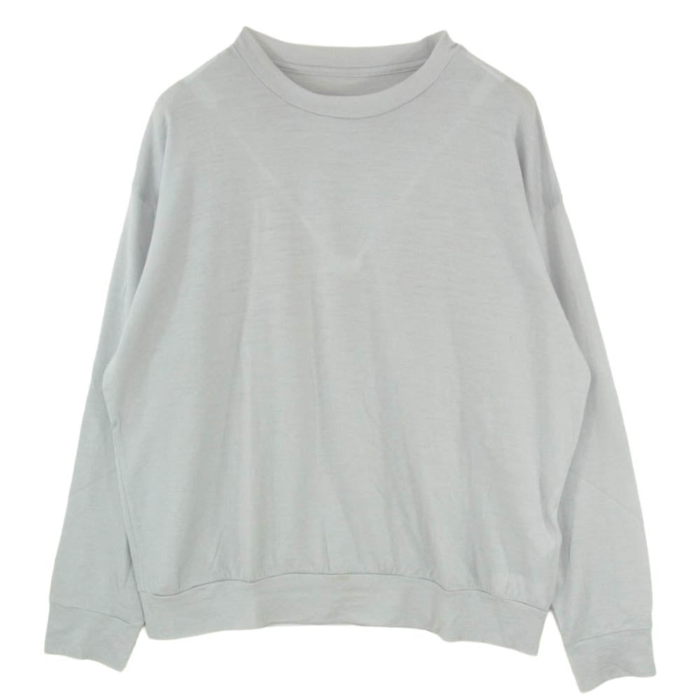 SOPHNET. ソフネット SOPH-250060 WASHABLE WOOL L/S TOP サマーウール クルーネック グレー系 L【中古】