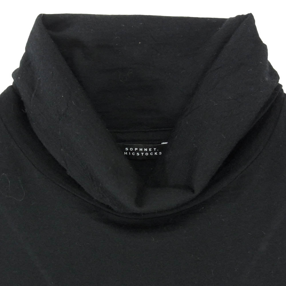 SOPHNET. ソフネット 20AW SOPH-202086 × CHICSTOCKS WOOL TURTLENECK PULLOVER ウール タートル ネック プルオーバー 長袖 Tシャツ ブラック系 L【中古】
