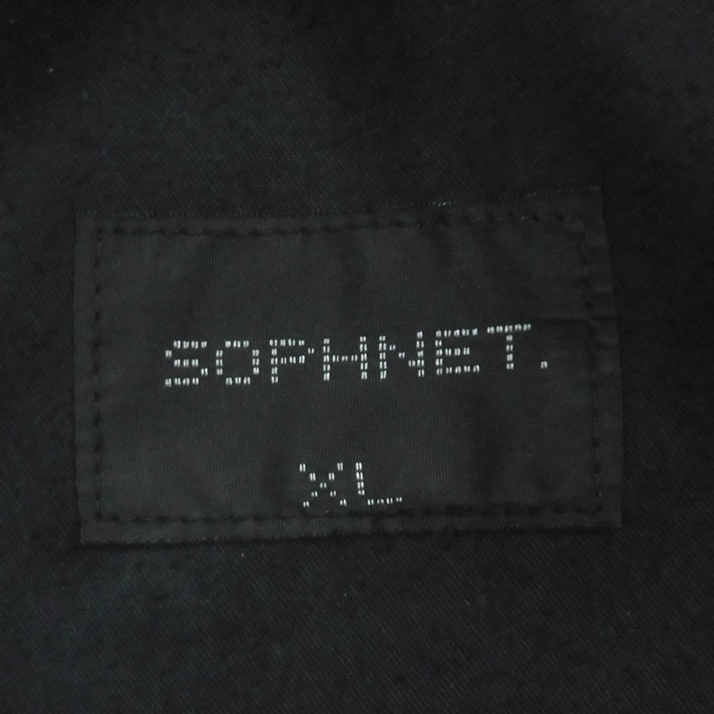 SOPHNET. ソフネット SOPH-240022 HIGH TWISTED WASHER COTTON SERGE 1TUCK WIDE TAPERED PANTS パンツ ブラック系 XL【中古】