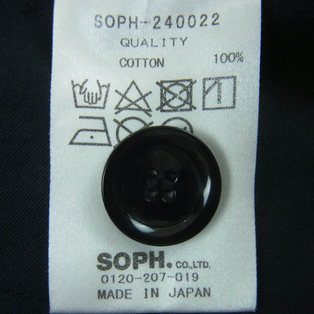 SOPHNET. ソフネット SOPH-240022 HIGH TWISTED WASHER COTTON SERGE 1TUCK WIDE TAPERED PANTS パンツ ブラック系 XL【中古】
