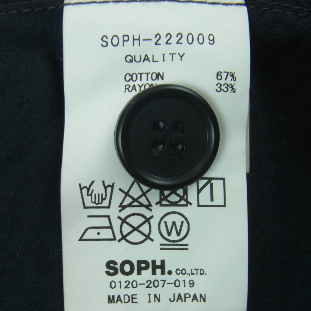 SOPHNET. ソフネット SOPH-222009 ベルト付き コーデュロイ 1タック パンツ 日本製 ダークブラウン系 M【中古】