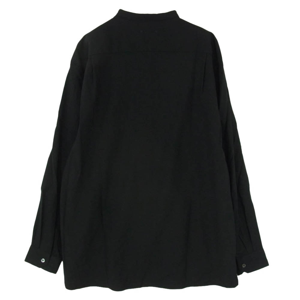 SOPHNET. ソフネット 23SS SOPH-230016 BAGGY BAND COLLAR SHIRT バギー バンドカラー 長袖 シャツ ブラック系 XL【中古】