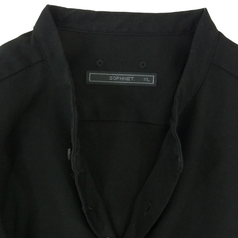 SOPHNET. ソフネット 23SS SOPH-230016 BAGGY BAND COLLAR SHIRT バギー バンドカラー 長袖 シャツ ブラック系 XL【中古】