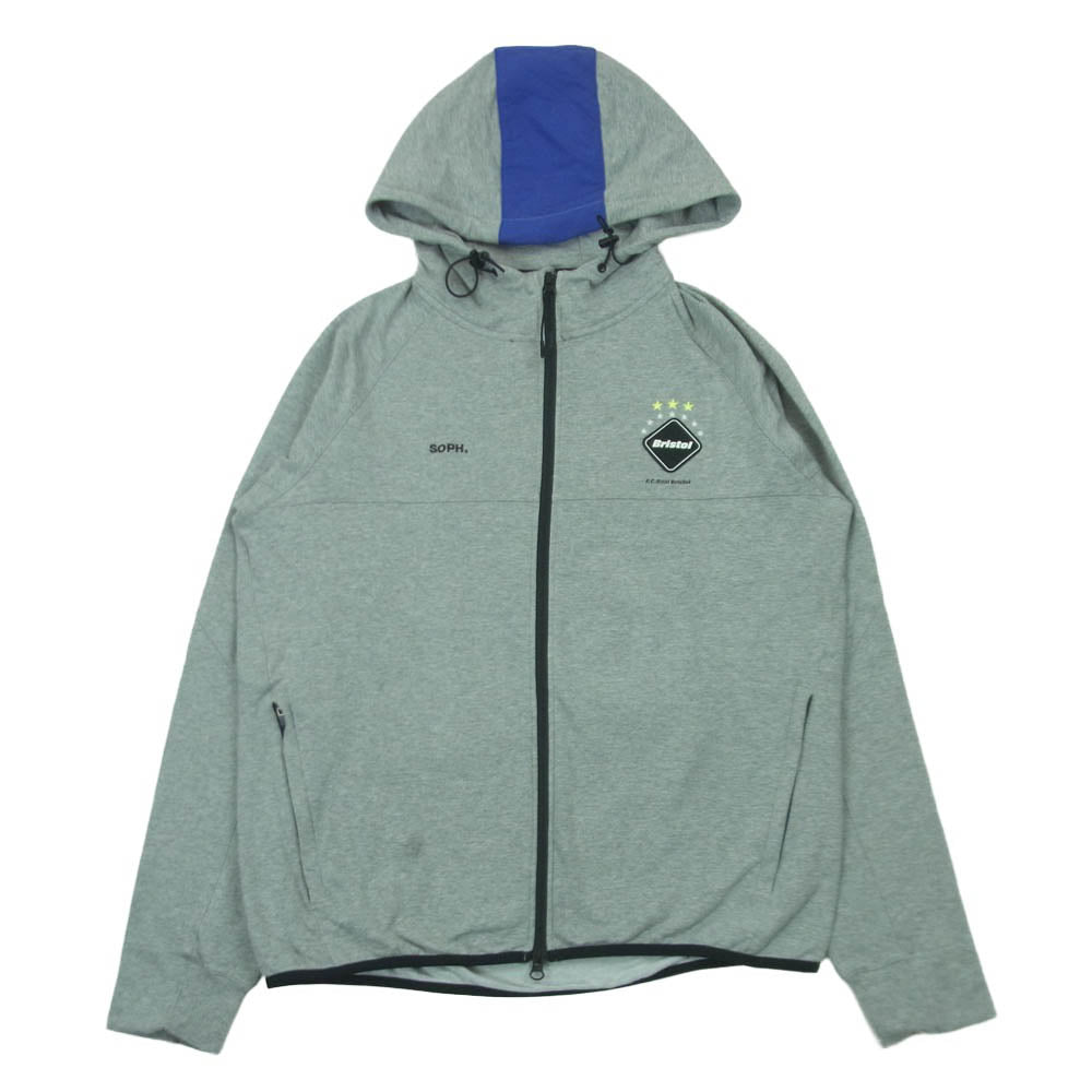 F.C.R.B. エフシーアールビー FCRB-170009 VENTILATION HOODY ベンチレーション ジップアップ フーディー パーカー グレー系 L【中古】