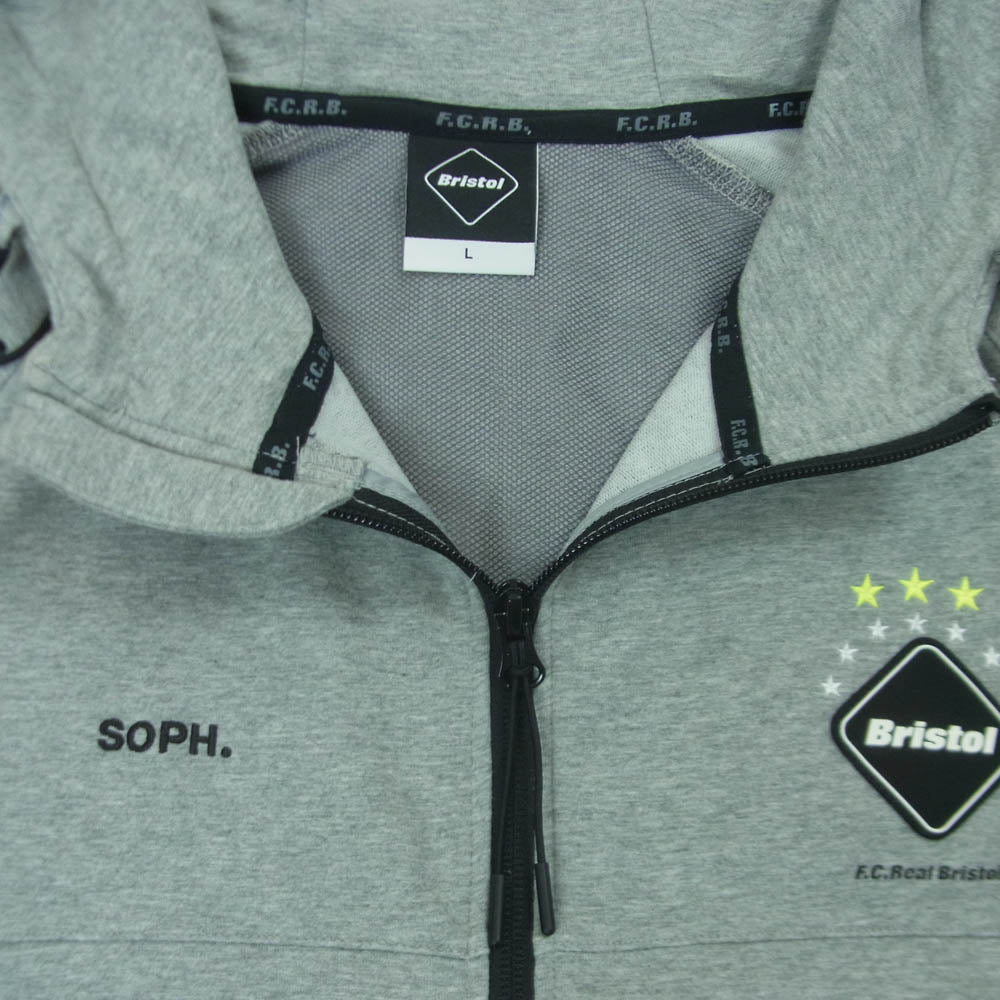 F.C.R.B. エフシーアールビー FCRB-170009 VENTILATION HOODY ベンチレーション ジップアップ フーディー パーカー グレー系 L【中古】