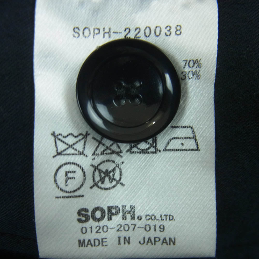 SOPHNET. ソフネット SOPH-220038 WIDE BELTED BAGGY TUCK TAPERED PANTS テーパード パンツ 日本製 ブラック系 M【中古】