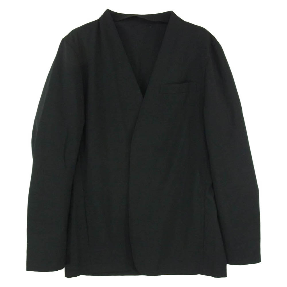 SOPHNET. ソフネット 20SS SOPH-200034 SOLOTEX TROPICAL STRETCH WOOL NO COLLAR JACKET ソロテックス トロピカル ストレッチウール ノーカラー ジャケット ブラック系 L【中古】