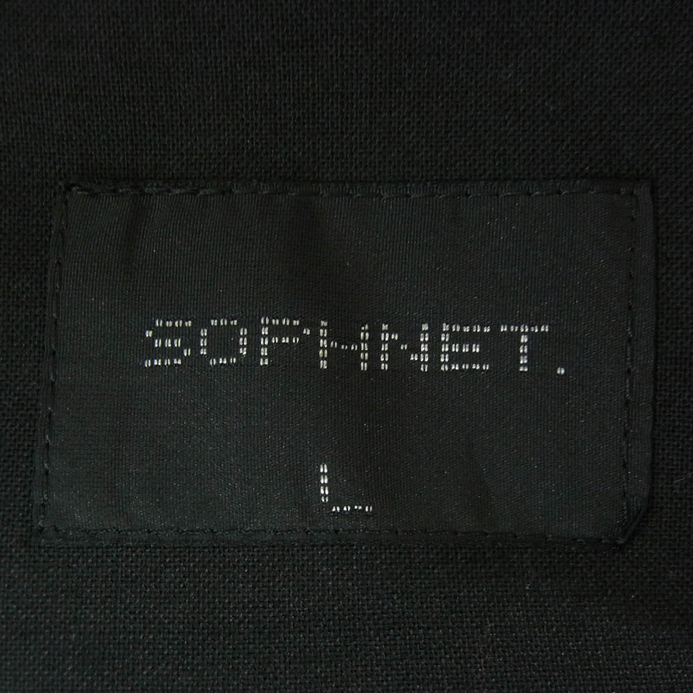 SOPHNET. ソフネット 20SS SOPH-200034 SOLOTEX TROPICAL STRETCH WOOL NO COLLAR JACKET ソロテックス トロピカル ストレッチウール ノーカラー ジャケット ブラック系 L【中古】