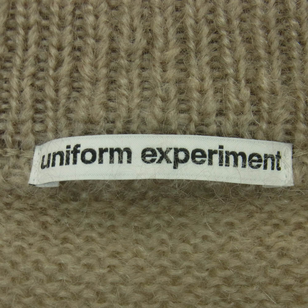 uniform experiment ユニフォームエクスペリメント 24AW UE-242047 モヘア ボタン カーディガン ベージュ系 グレイッシュベージュ系 2【中古】