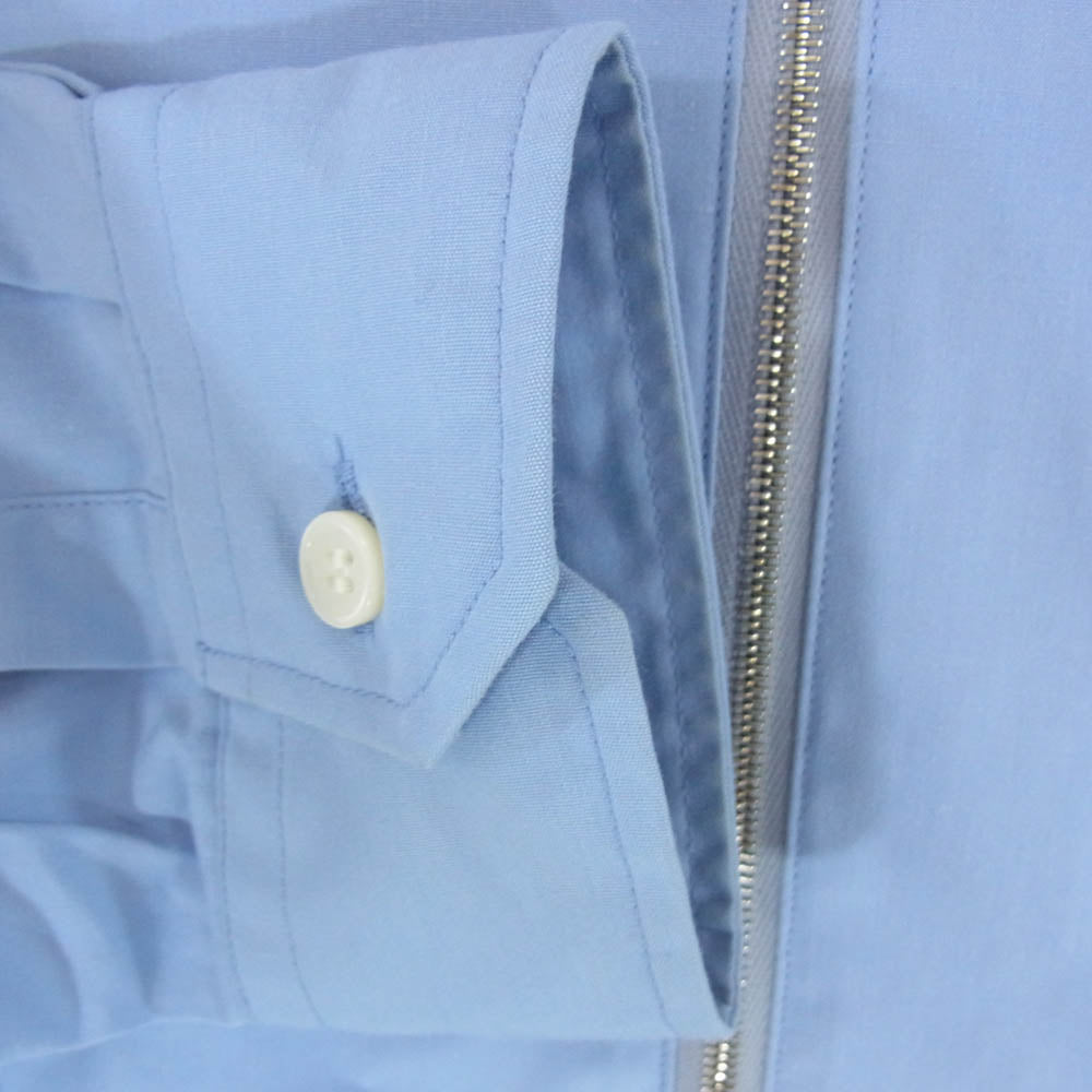 SOPHNET. ソフネット 25SS SOPH-250030 ORGANIC COTTON ZIP SHIRT オーガニック コットン ジップアップ 長袖 シャツ ブルー系 L【中古】