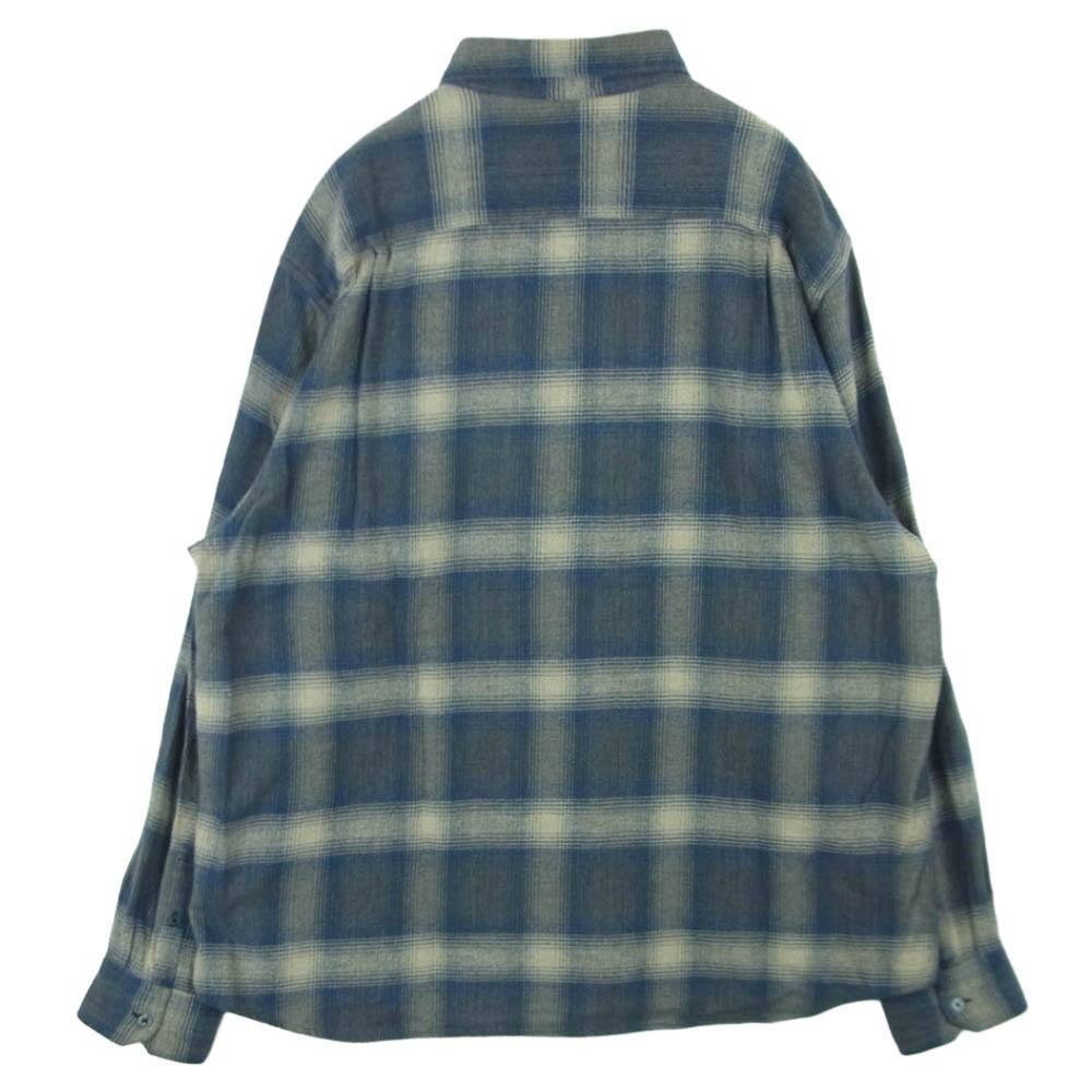 uniform experiment ユニフォームエクスペリメント 24AW UE-242042 FADE SHIRT オンブレ チェック フェード 長袖 シャツ ネイビー系 ベージュ系 4【中古】