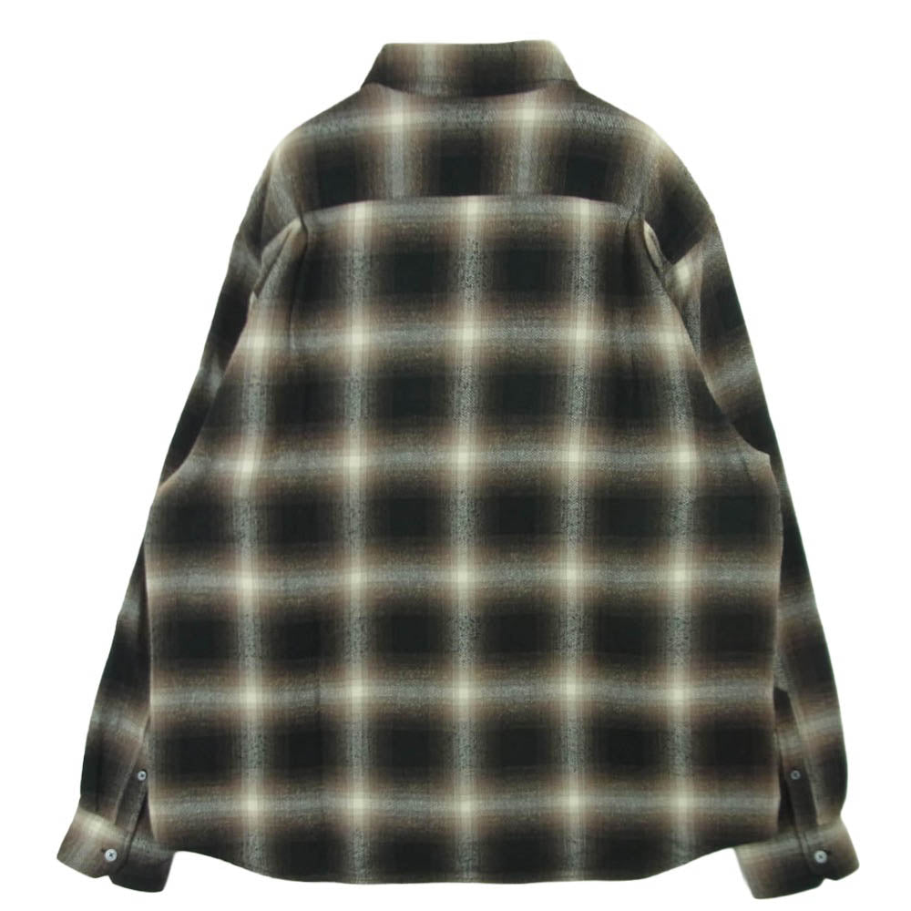 uniform experiment ユニフォームエクスペリメント 24AW UE-242042 FADE SHIRT オンブレ チェック フェード 長袖 シャツ ブラウン系 ブラック系 2【中古】