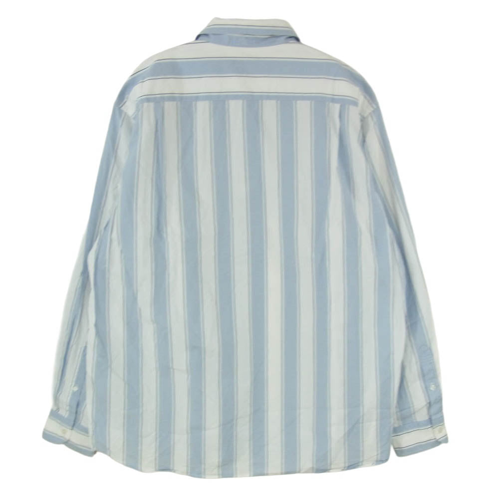 uniform experiment ユニフォームエクスペリメント 26SS UE-260038 VENTILATION RELAX-FIT L/S SHIRT ベンチレーション リラックスフィット ストライプ 長袖 シャツ ライトブルー系 3【中古】