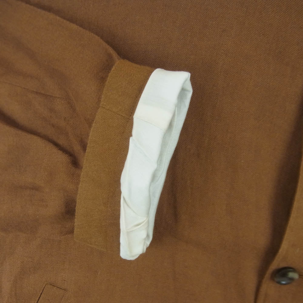 uniform experiment ユニフォームエクスペリメント 25AW UE-252003 BRUSHED LINEN CUT-OFF JACKET リネン カットオフ ジャケット ブラウン系 3【中古】