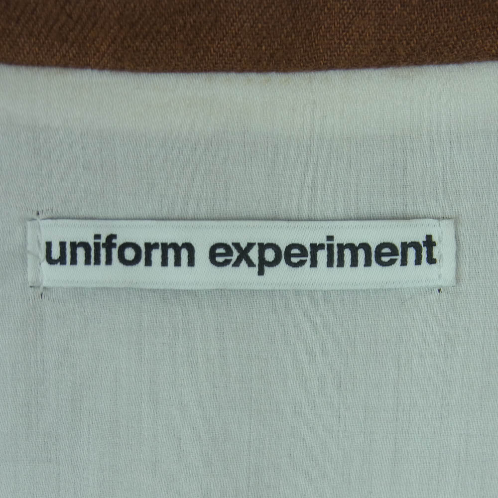 uniform experiment ユニフォームエクスペリメント 25AW UE-252003 BRUSHED LINEN CUT-OFF JACKET リネン カットオフ ジャケット ブラウン系 3【中古】