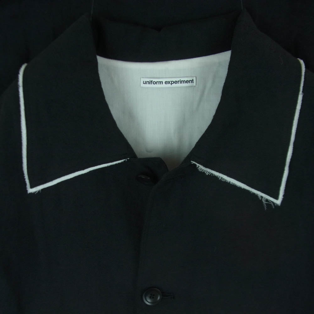 uniform experiment ユニフォームエクスペリメント 25AW UE-252003 BRUSHED LINEN CUT-OFF JACKET リネン カットオフ ジャケット ブラック系 3【中古】