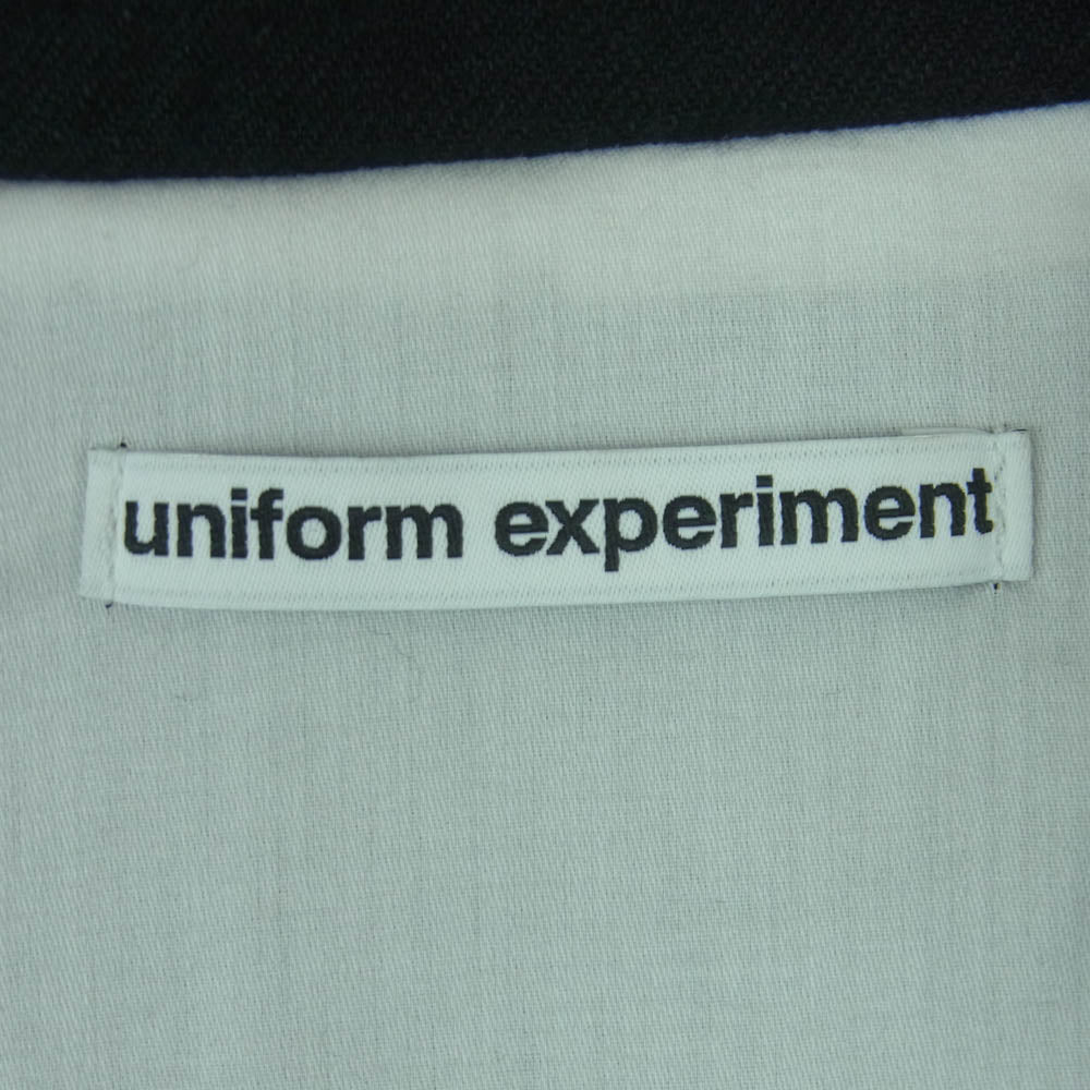 uniform experiment ユニフォームエクスペリメント 25AW UE-252003 BRUSHED LINEN CUT-OFF JACKET リネン カットオフ ジャケット ブラック系 3【中古】