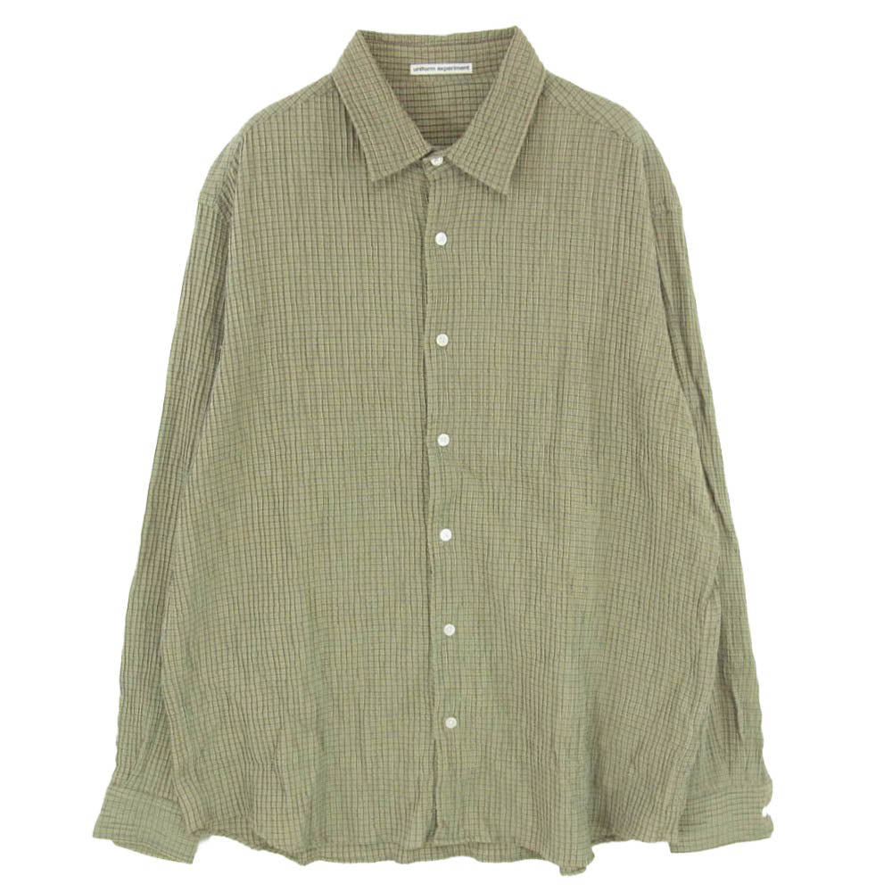 uniform experiment ユニフォームエクスペリメント 25SS UE-250016 FADE SHIRT フェード 長袖 シャツ カーキ系 3【中古】