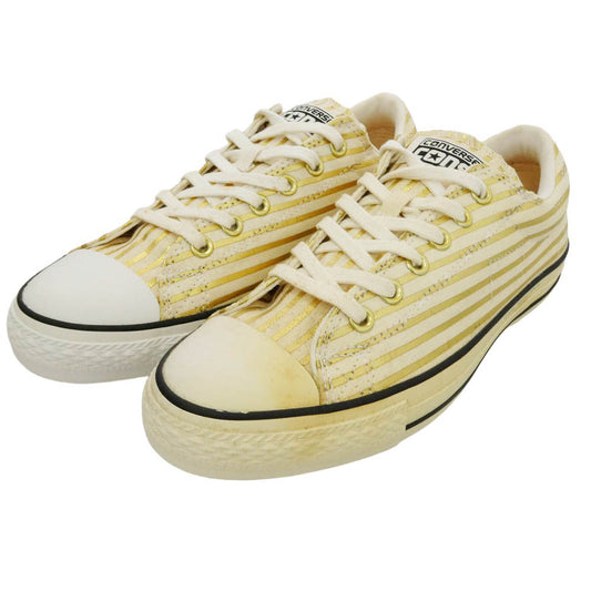 FRAGMENT DESIGN フラグメントデザイン CONVERSE コンバース 148371C × CONVERSE コンバース Chuck Taylor All Star Ox チャックテイラー スケート オックス スニーカー ホワイト系 ゴールド系 27.5cm【中古】
