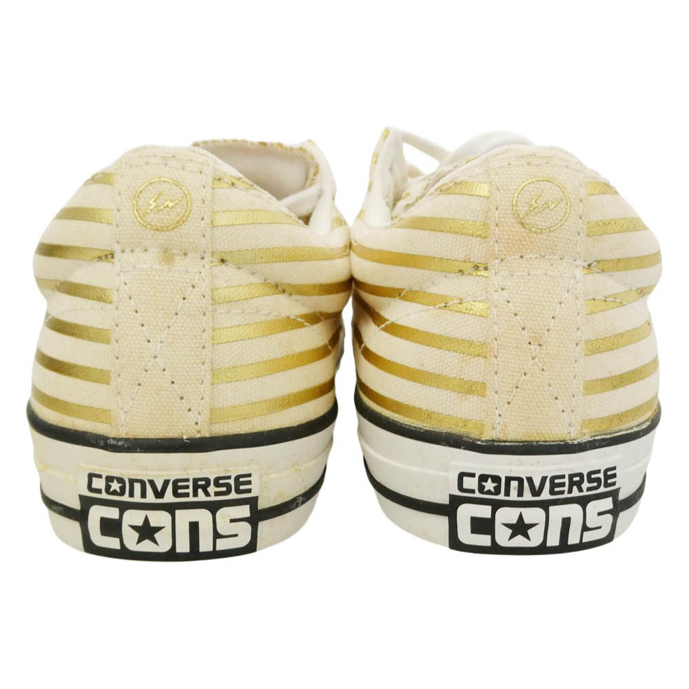 FRAGMENT DESIGN フラグメントデザイン CONVERSE コンバース 148371C × CONVERSE コンバース Chuck Taylor All Star Ox チャックテイラー スケート オックス スニーカー ホワイト系 ゴールド系 27.5cm【中古】