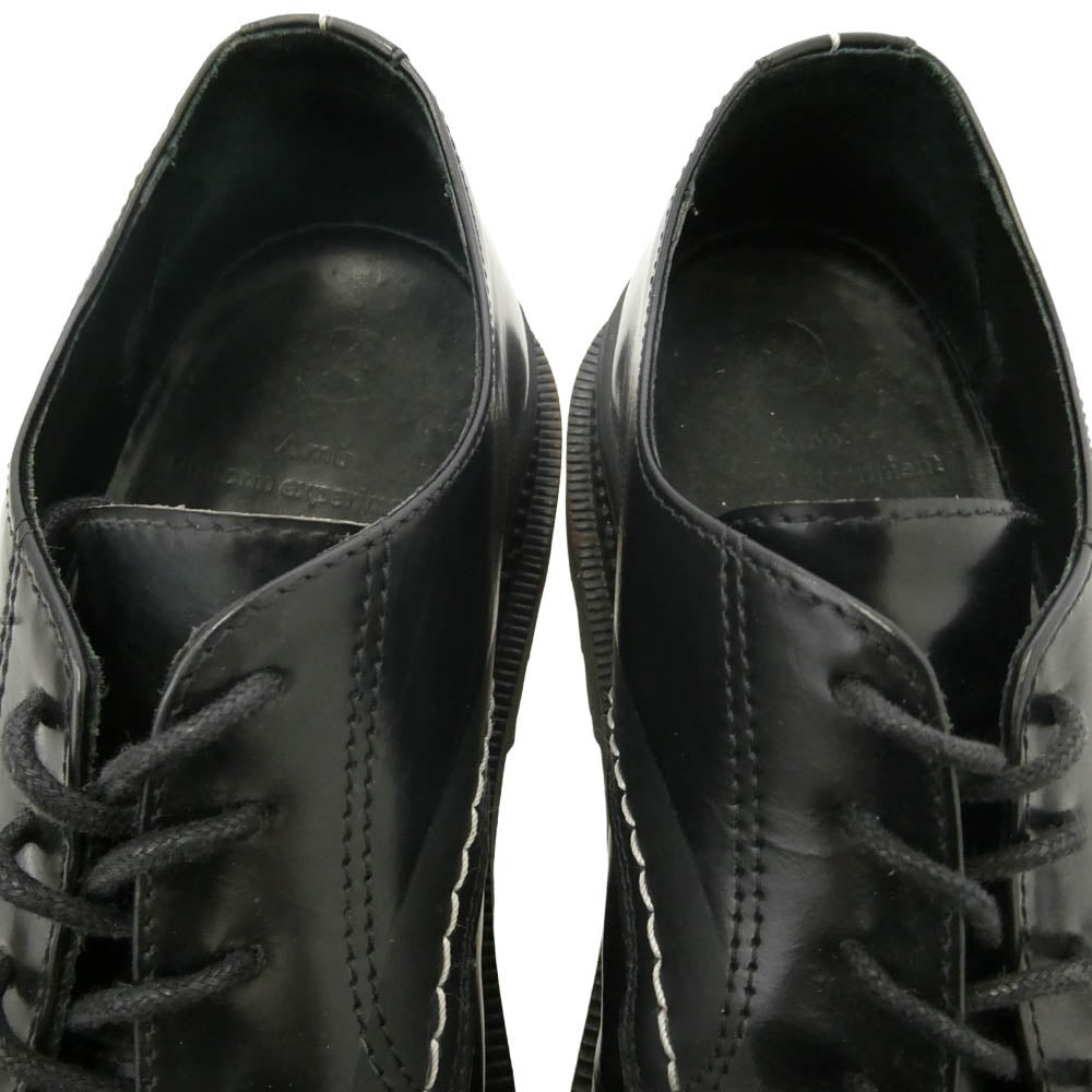 uniform experiment ユニフォームエクスペリメント × Amb プレーントゥ シューズ ブラック系 42【中古】