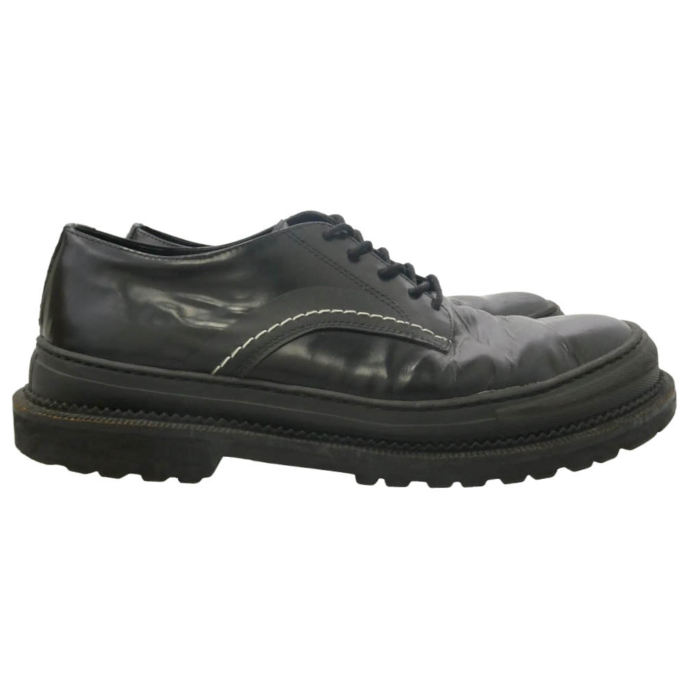 uniform experiment ユニフォームエクスペリメント × Amb プレーントゥ シューズ ブラック系 42【中古】
