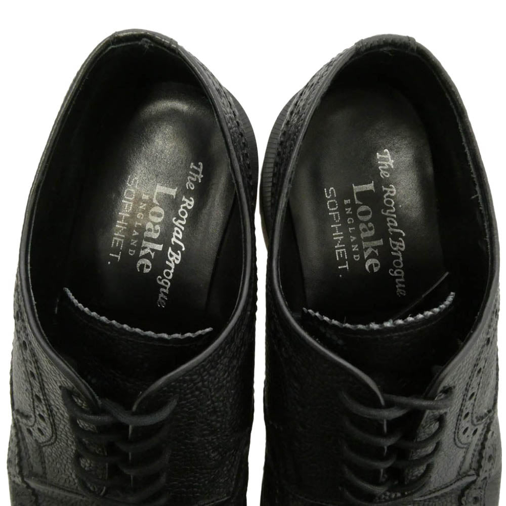 SOPHNET. ソフネット 624BGR loake shoemakers ローク THE ROYAL BROGUES フルブローグ ウイングチップ シューズ ブラック系 M UK8E【中古】