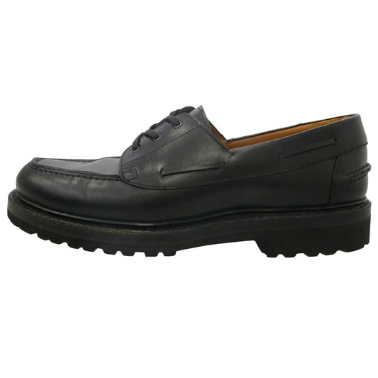 SOPHNET. ソフネット LEATHER BOAT SHOES レザー ボートシューズ モカシン シューズ ブラック系 8【中古】