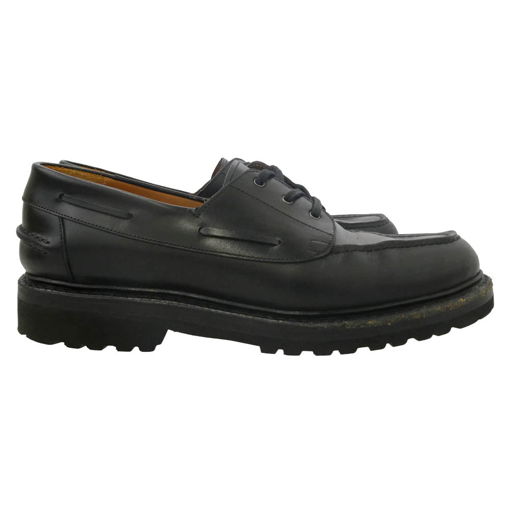SOPHNET. ソフネット LEATHER BOAT SHOES レザー ボートシューズ モカシン シューズ ブラック系 8【中古】