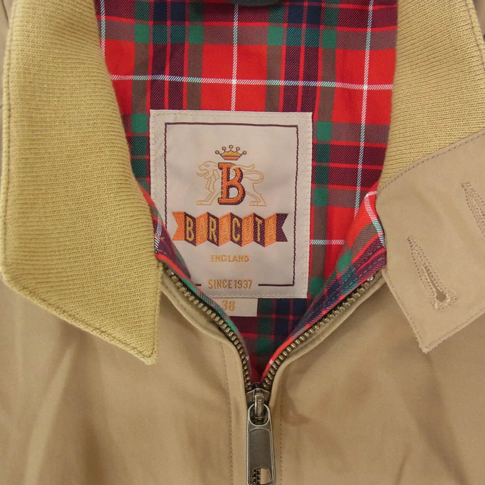 BARACUTA バラクータ 000191 裏地チェック g9 ハリントン ジャケット スウィンング トップ ブラウン系 38【中古】