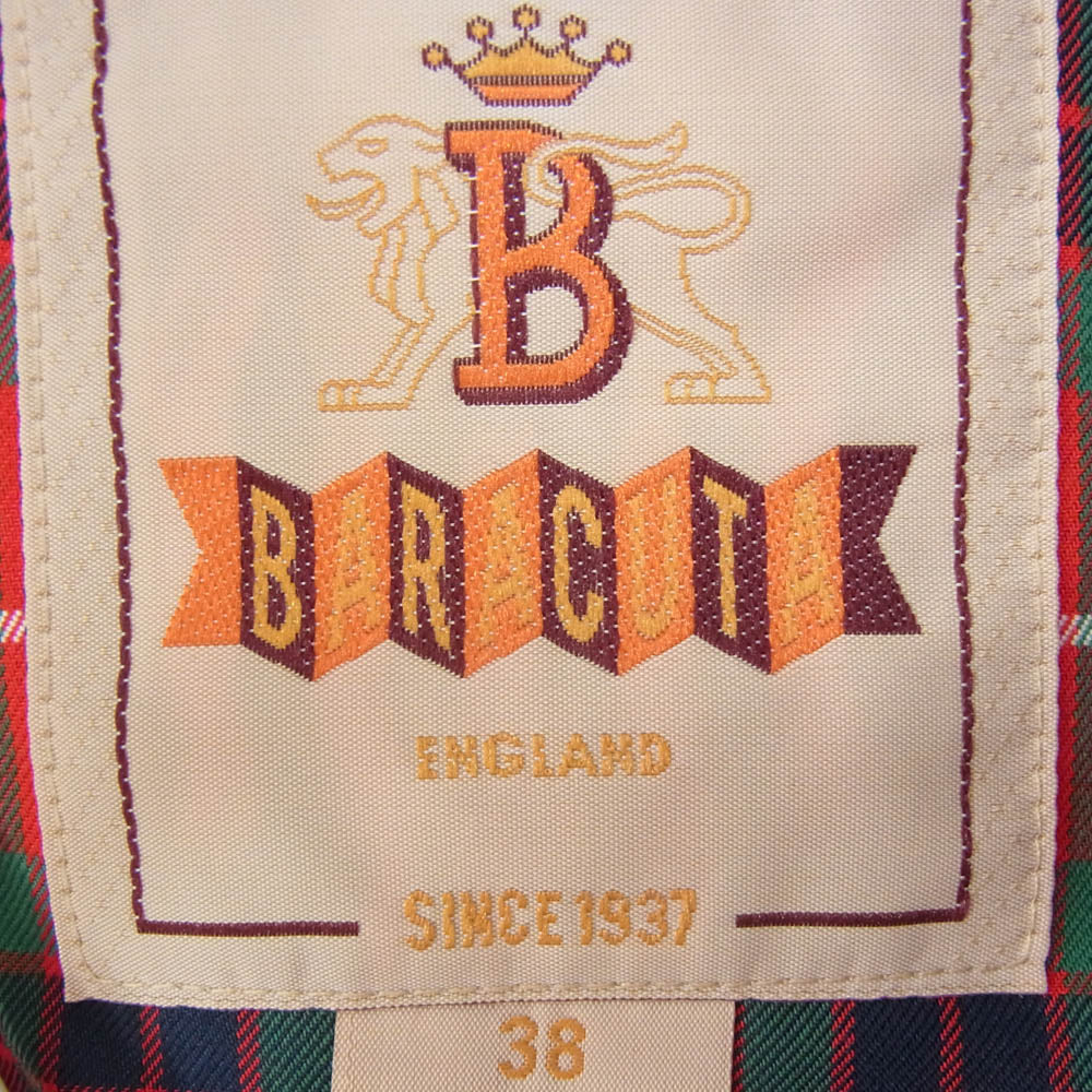 BARACUTA バラクータ 000191 裏地チェック g9 ハリントン ジャケット スウィンング トップ ブラウン系 38【中古】
