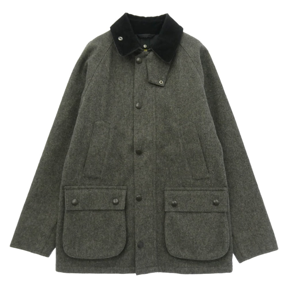 Barbour バブアー 1602110 SL BEDALE BONDED WOOL ビデイル ボンデッド ウール ジャケット コート グレー系 36【中古】