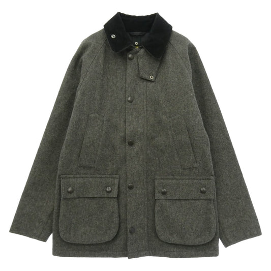Barbour バブアー 1602110 SL BEDALE BONDED WOOL ビデイル ボンデッド ウール ジャケット コート グレー系 36【中古】