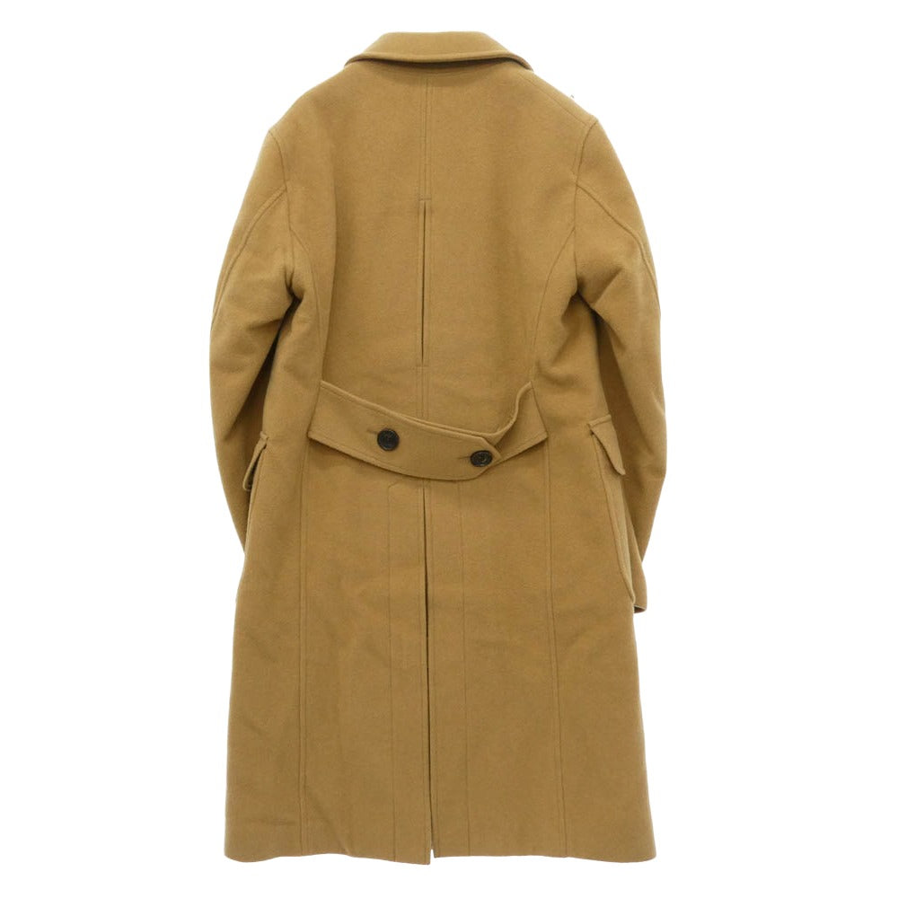 シーラップ BEAMS ビームス BEAMS F別注 ウール ダブル ロング チェスター コート ベージュ系 46【中古】