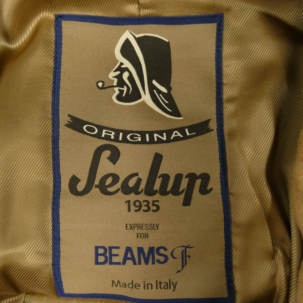 シーラップ BEAMS ビームス BEAMS F別注 ウール ダブル ロング チェスター コート ベージュ系 46【中古】